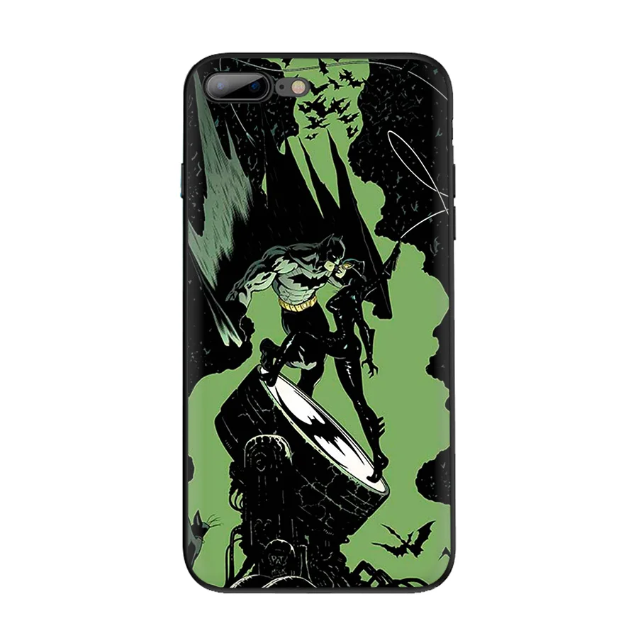 Desxz Бэтмен кошка женщина целующийся клуб Мягкий ТПУ чехол для iPhone 5 5S SE 6 6s 7 8 Plus X XR XS