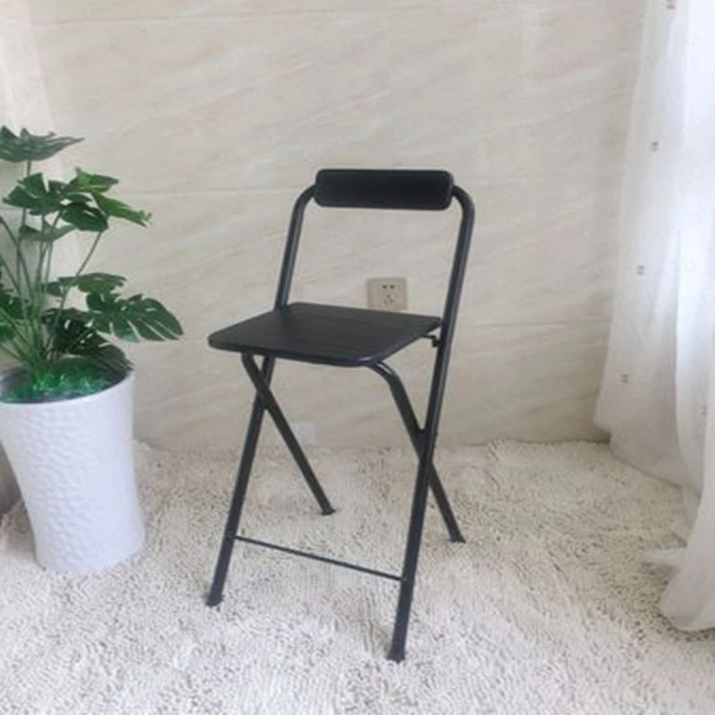 저렴한 접이식 의자 바 의자, 높은 의자 의자, 가정용 식당 의자, 간편한 휴대용 두꺼운 성인 의자 스툴
