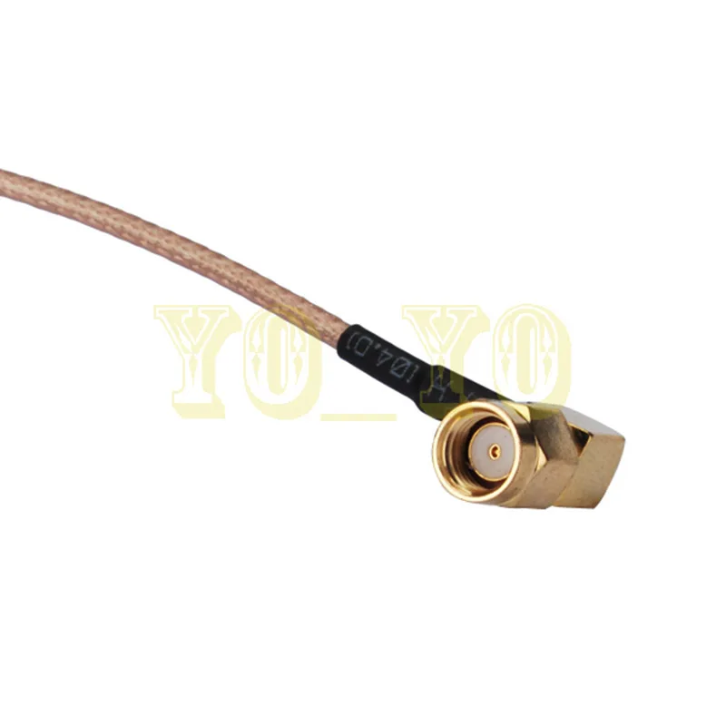 

ALLISHOP RG316 Antenna Extension Cable SMA female Flange to RP-SMA male right angle pigtail cable 3M