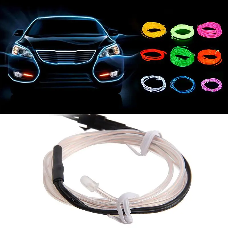 CARCHET 5 м/15 футов неоновая Светодиодная лента EL String Battery case drive Decoration автомобильные