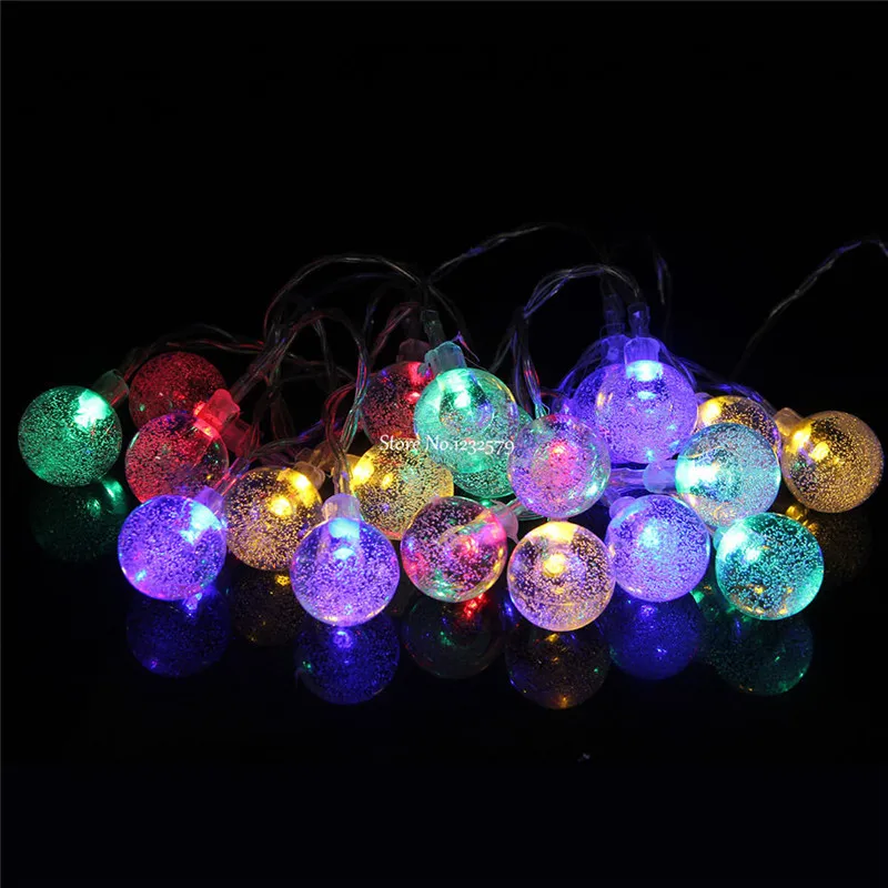 Гирлянда с 20 светодиодными хрустальными шариками 2 м|fairy lights|battery fairy lightsball string lamps |