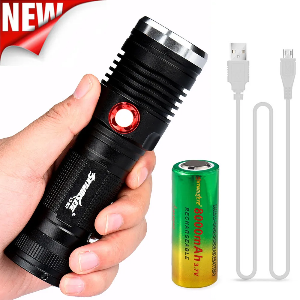 Горячая Мода Высокое качество зум XM-L2 U2 светодиодный 3 Режим USB Перезаряжаемые