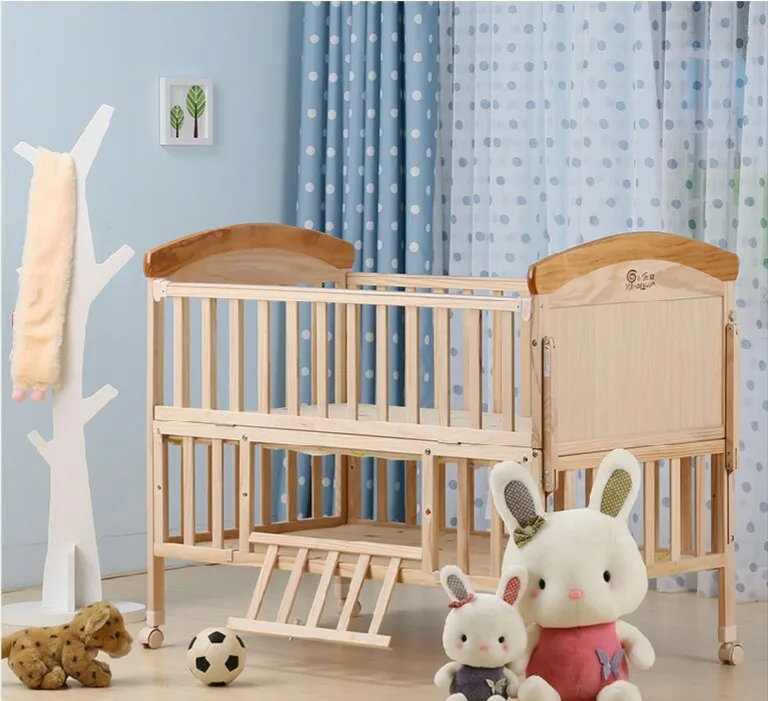 Baby Cribs Bedding Solid wood baby nest Multi-functional with Cradle and mosquito net trolley lounger NAF bassinet sale | Мать и ребенок