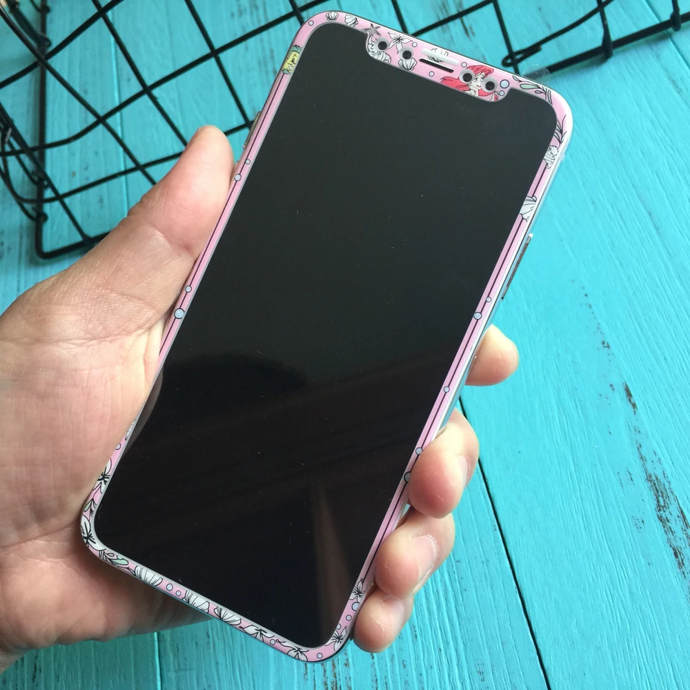 Мультфильм Закаленное стекло протектор экрана для iPhone X XS 3D изогнутый край Полное покрытие мышь Кошка Китти Принцесса Милая стеклянная пленка SJ19