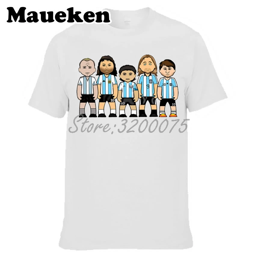 Мужская футболка с надписью Greatest of Argentinian Legend Gabriel Batistuta Lionel Messi Diego Maradona Mario Kempes