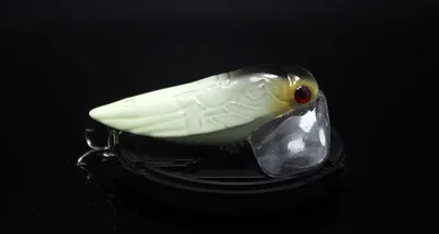 Светящаяся приманка для ночной рыбалки Поппер в виде насекомых Цикада крикета 5