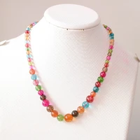 mixed color simulated tourmaline stone 6 14mm round beads new diy necklace 18b627