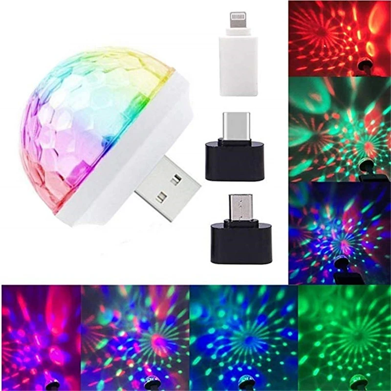 USB Мини диско-светильник s, портативный домашний вечерние светильник, DC 5 в USB Питание светодиодные вечерние сценические DJ светильник ing, караоке вечерние Led Рождество