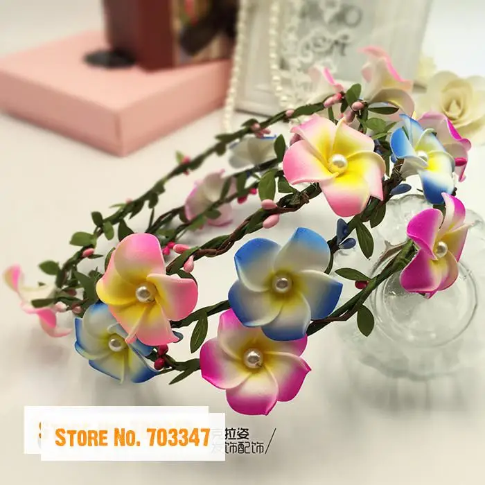 Фотообои! Цветочный венок волосы для свадебных украшений декоративный