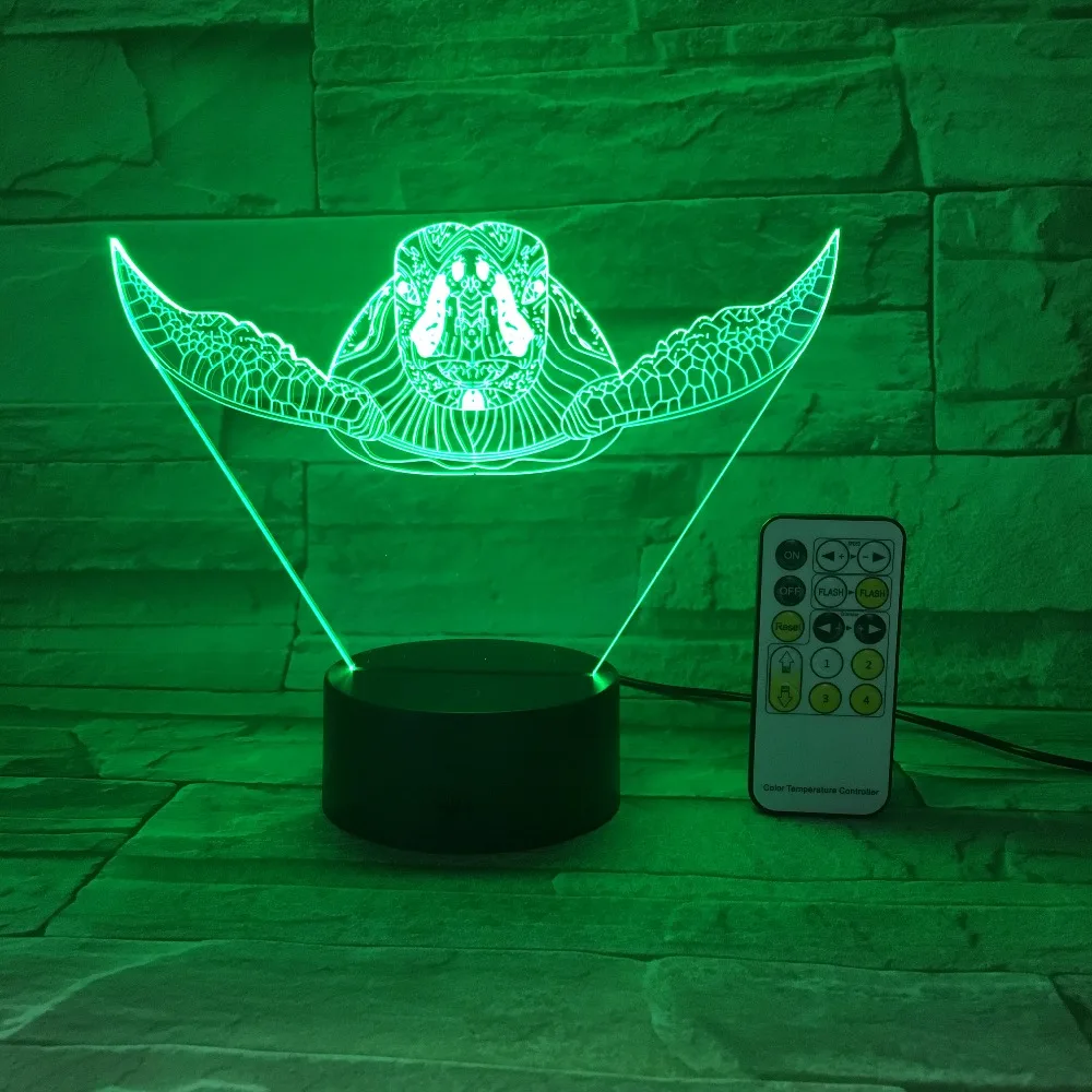 

Cartoon Animal Sea Turtle 3D LED USB Lamp Acrylic Novelty Lighting Gift RGB Touch Remote Controller Night Light Kids Toy