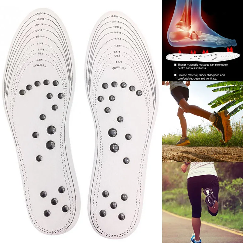 1Pair Acupressure Magnetic Massage Foot Insole Therapy Reflexology Pain Relief Pads For 2019 LBY2019 | Обувь