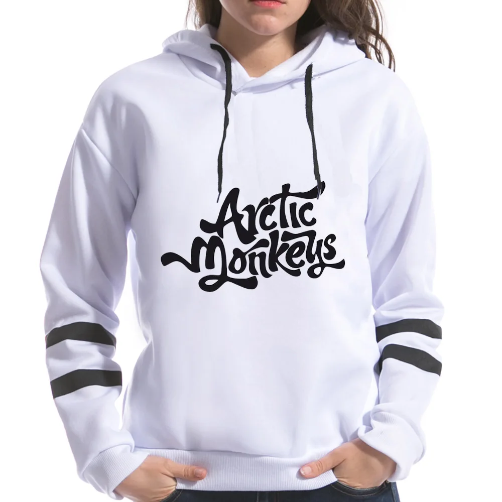Topjini New Arrival 2017 Spring Women Long Sleeve Hoodies Arctic Monkeys Print Hooded Harajuku Printting Female Sweatshirts | Женская