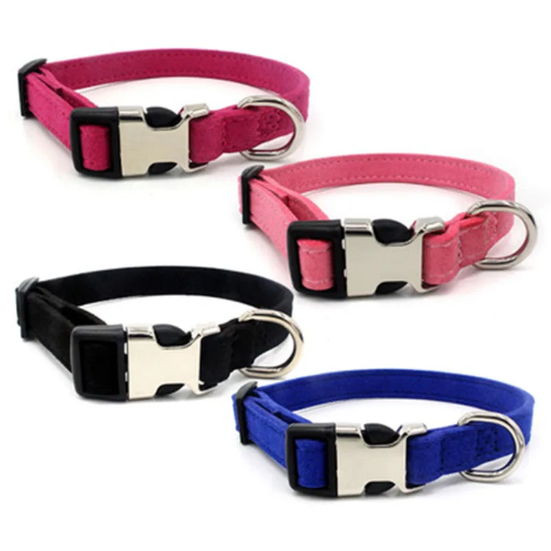 Ошейники для домашних животных мягкая удобная замша микрофибра модное ожерелье