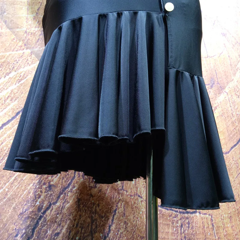 Женская юбка для латинских танцев асимметричная в виде листьев лотоса на