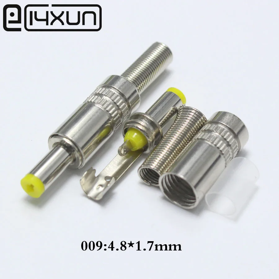 EClyxun металлический штекер 10 шт. 4 8x1 7 мм 8*1 DC|male power connector|male dc connectormale plug |