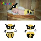 Вязаная шапка Росомахи, когти и подгузник для мальчиков, реквизит для фотосъемки новорожденных