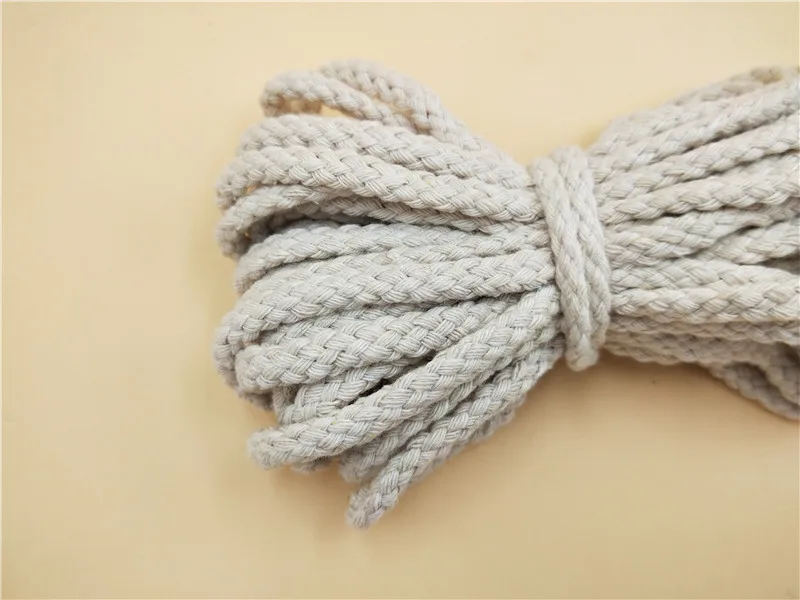 7 мм бежевая нить хлопок толстые шнуры для домашнего текстиля ремесло DIY ручной работы декоративные аксессуары 80 м/лот шнур