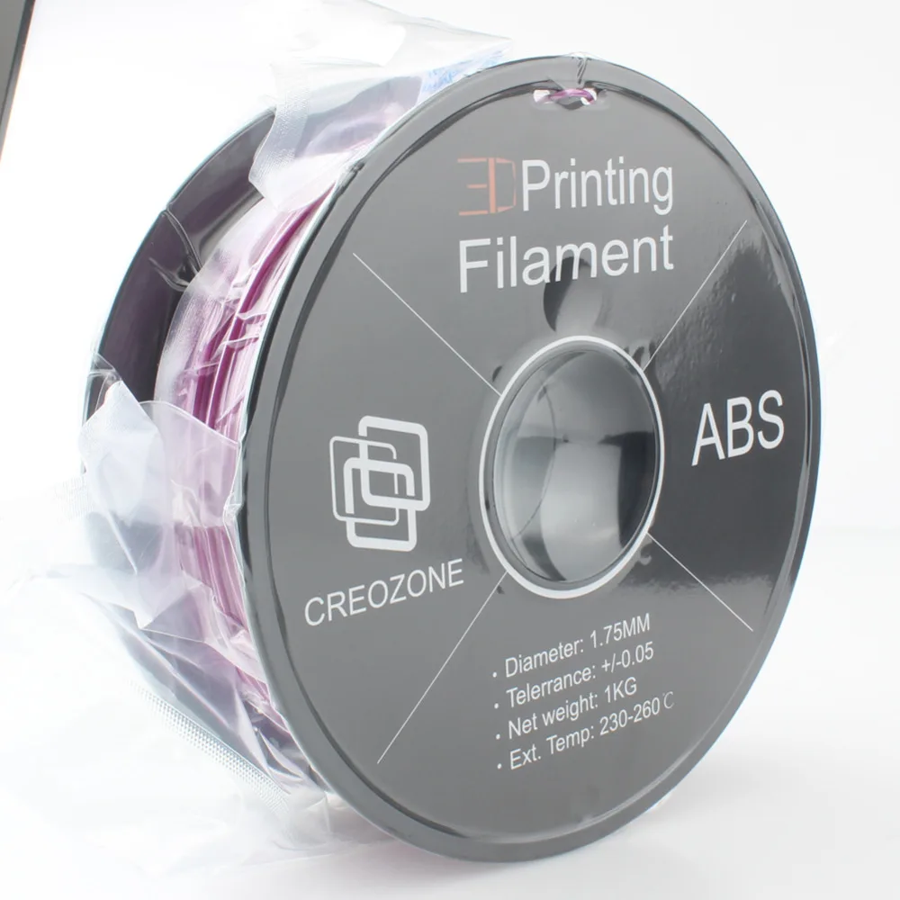 CREOZONE ABS 1.75 1KG 3D Filament Plastic Printing Materials for Printer Purple |