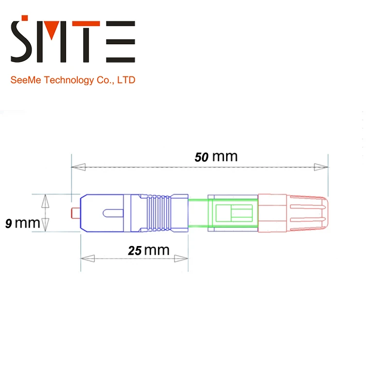 100 шт./лот SC/APC SM multimode 55 мм Высококачественный быстрый соединитель SC APCNPFG 8802 TLC/3 XF 5000