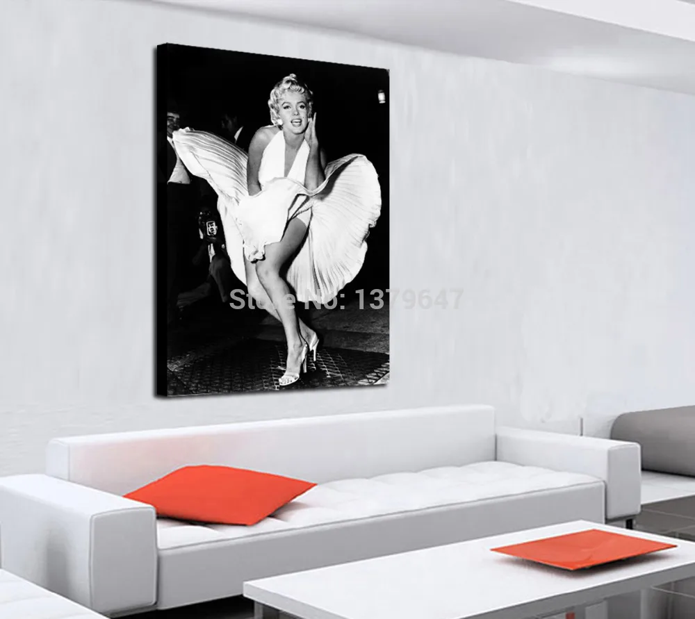 

2018 1 Piece Living Room Bedroom Modern Home Art Decoration Marilyn Monroe Canvas Painting Wall Decor Canvas No Framed