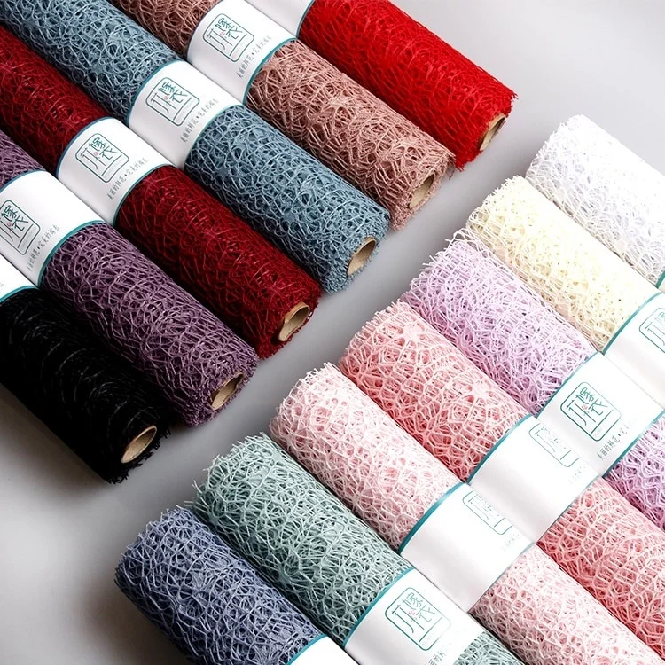 4 Ярд/рулон цветная упаковка для цветов бумажная подарочная бумага букет флорист