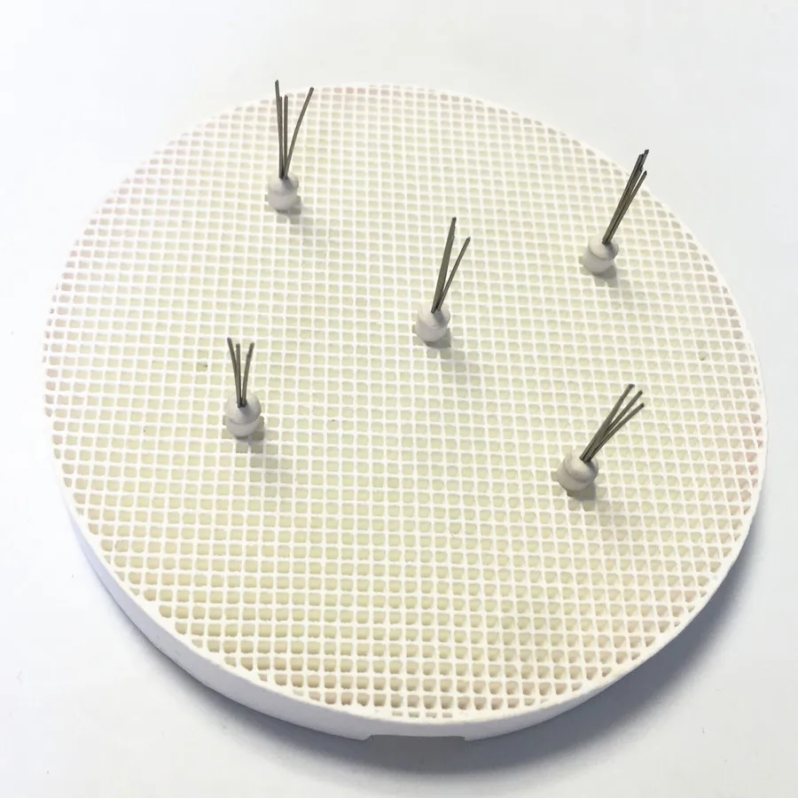 

2pcs Dental Lab Honeycomb Round Firing Trays 72mm with 5 pcs Amann Girrbach Pins