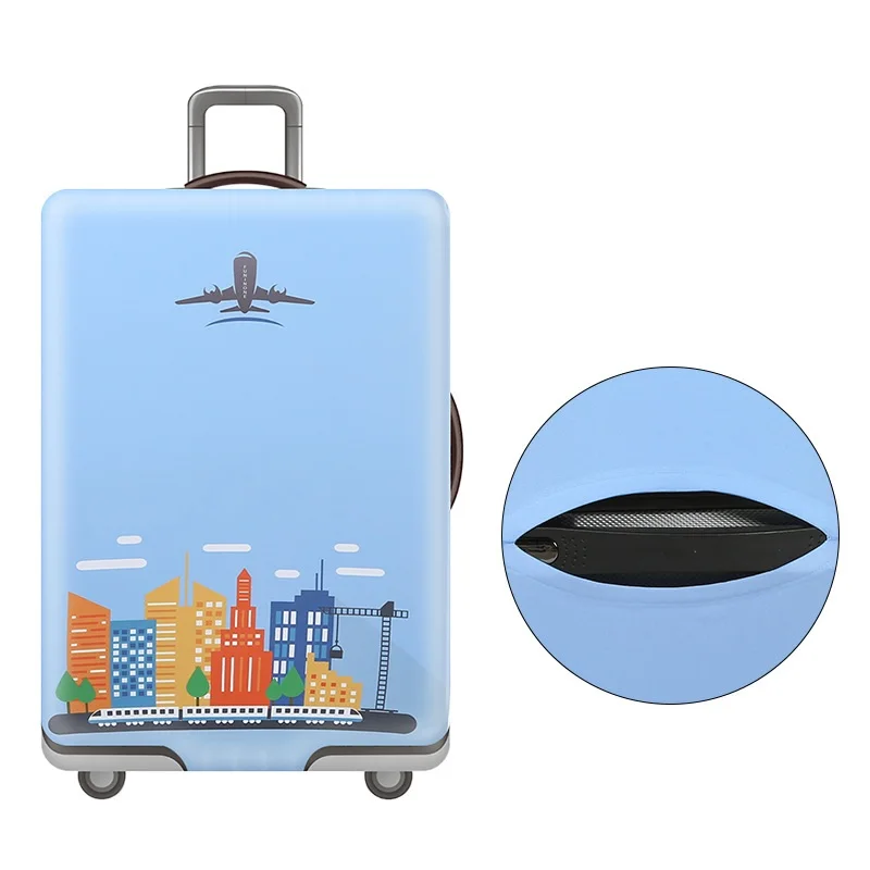 Thick Cartoon Elastic Travel Luggage Cover Protector Dust Suitcase Protective Geometric Suit For S M L Xl 18-32 Inch Size | Багаж и сумки
