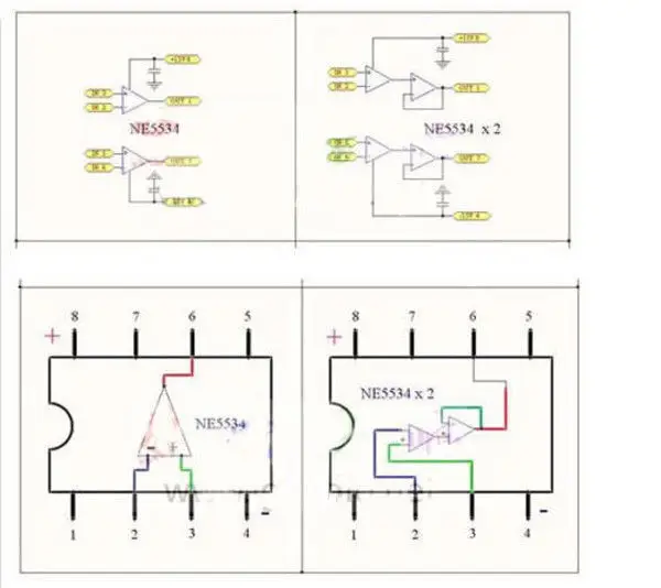Dual Single DIP8 to OP-Amp Opamp Adaptor Converter FOR NE5534 AD797 OPA627 Power amplifier AMP | Инструменты