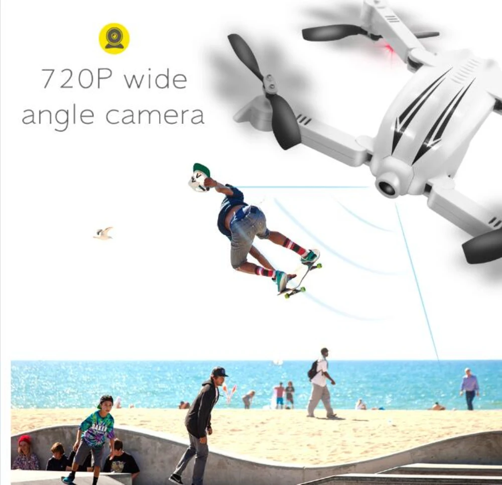 Новое поколение селфи Дрон с 720P широкой камерой Fpv Rc Вертолет Дистанционное