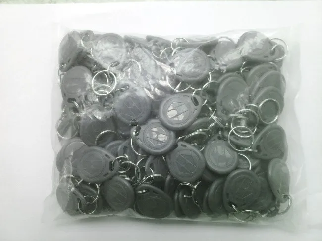 Grey 100 шт. бесконтактная RFID 125 кГц тег 6 цветов TK4100 EM4100 бесконтактная ID карта жетон брелоки - Цвет: Grey