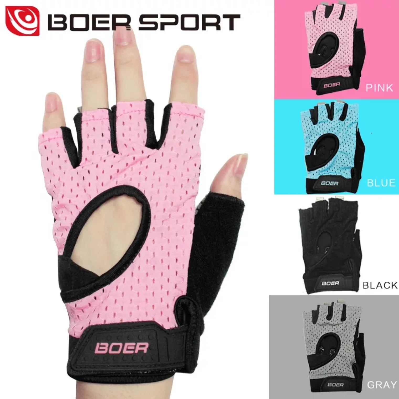 1 Pair Half Finger Gloves for Men/Women Training Gym Dumbbells Yoga Fitness Sports Riding Breathable Thin Section | Спорт и