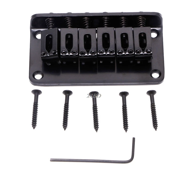 

Гитары 6 строка металлические Hardtail Мост черный для Электрогитары с винтами, Новинка