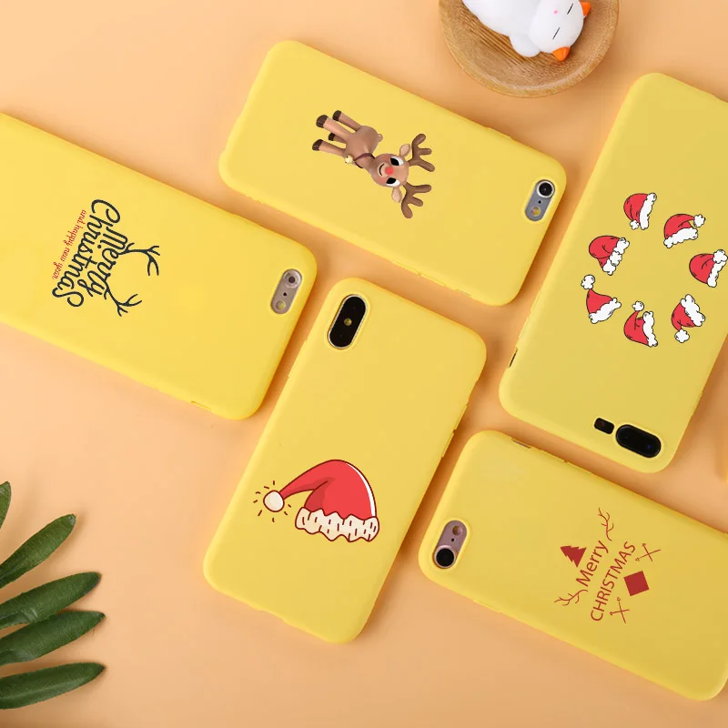 Чехол для Телефона iPhone 6 6s 7 8 Plus X XR XS Max чехол милый мультфильм Рождество Санта