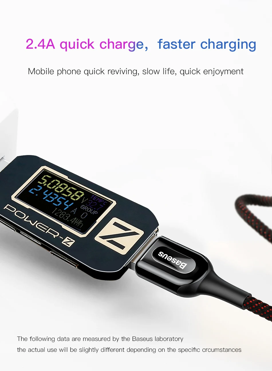 Usb-кабель Baseus 2.4A Lighting для iPhone XR X 7 8, кабель для быстрой зарядки X Lighting для iPad iPhone 6 6 Plus, usb-кабель, шнур для зарядки