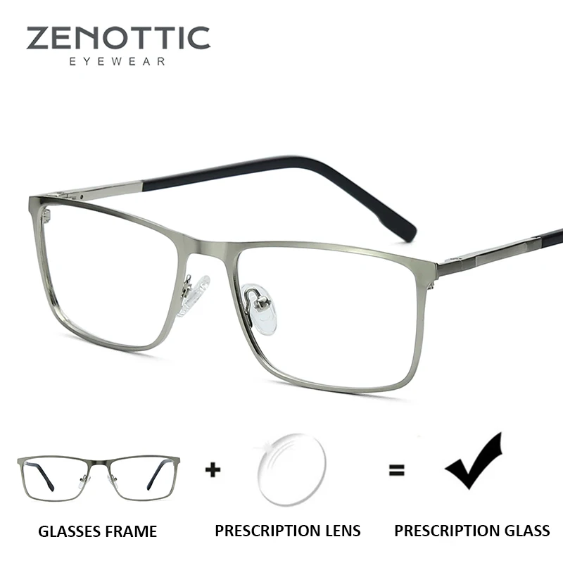 Квадратные фотохромные очки ZENOTTIC 2020 для близорукости в оправе из сплава с