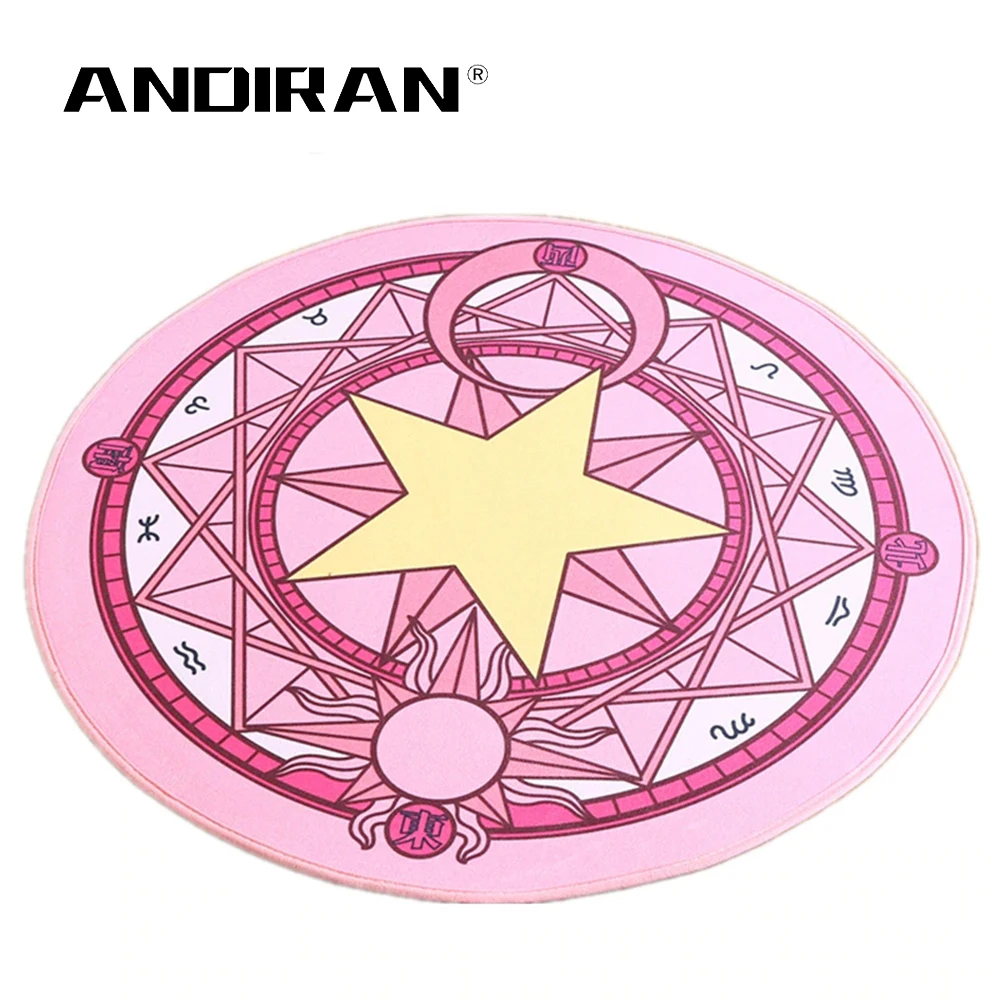 Детский ковер в детскую мультяшную Магия сакуры круглый коврик игровой