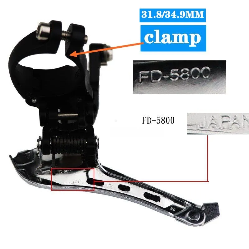 Shimano 105 FD-R7000 5800 5801 передний переключатель 2x11 Скорость велосипед передний переключатель 5800 R7000 паять на 31,8 мм 34,9 мм стяжка