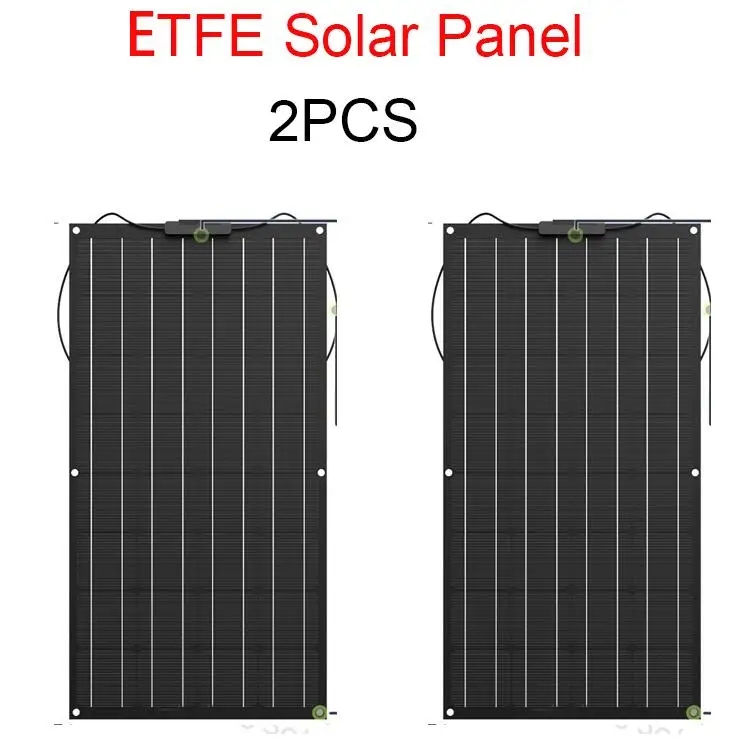 2pcs ETFE PANEL Солнечная панель 400 Вт 300 Вт 200 Вт 100 Вт 18 в 24 В Гибкая солнечная панель для 12 в зарядное устройство монокристаллический элемент 1000 Вт комплект домашней системы - Цвет: 2pcs ETFE PANEL