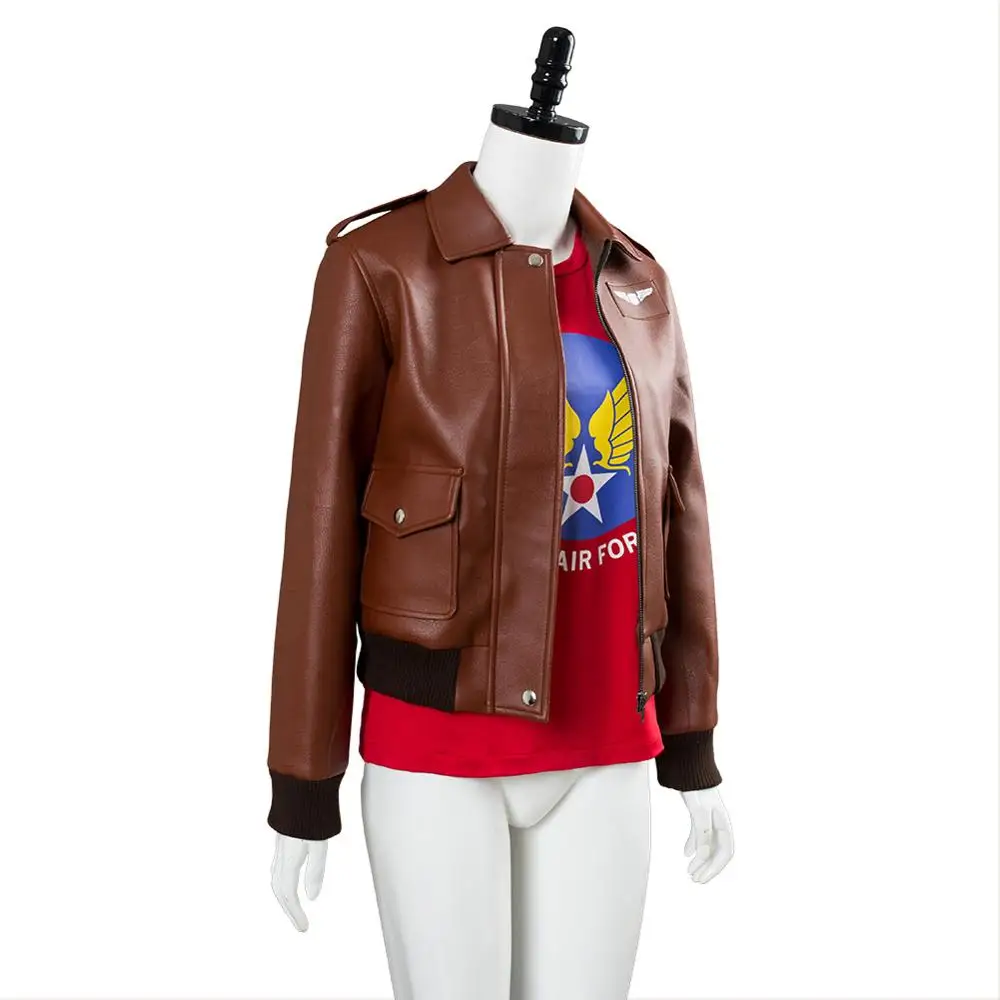 Captain Carol Danvers U.S.Air Force Jacket Cosplay Costume Halloween Carnival For Adult Men Women Custom | Тематическая одежда и