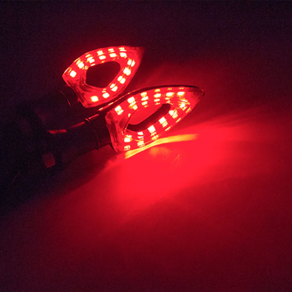 Moto flashers 2 пары Универсальный светодиодный мотоцикл поворотники лампы для YAMAHA HONDA