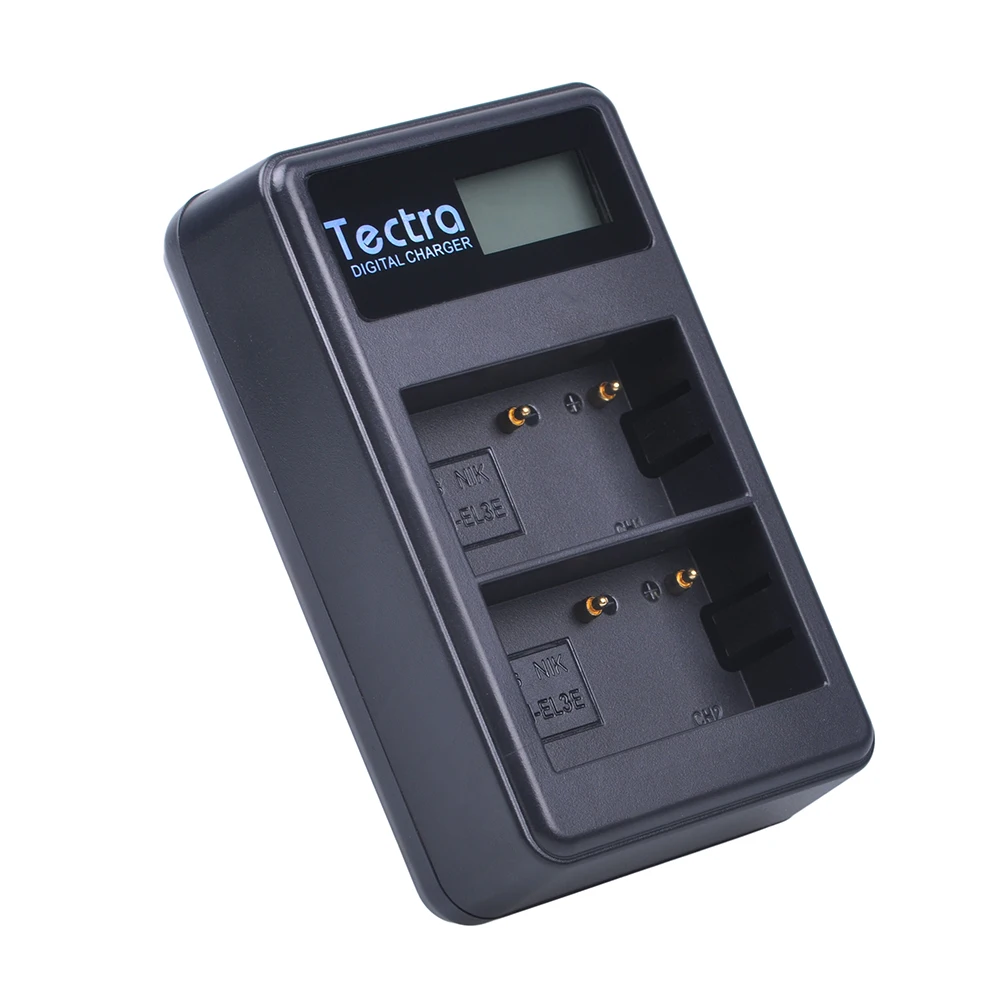 Tectra High Quality EN-EL3E EN EL3E LCD USB Dual Charger for Nikon D30 D50 D70 D90 D70S D300 ENEL3E Battery | Электроника