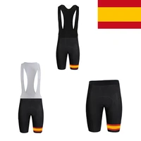spain flag cycling bib shorts gel pad mountain bike bicycle shorts culotte ciclismo mtb shorts men women cycling clothing