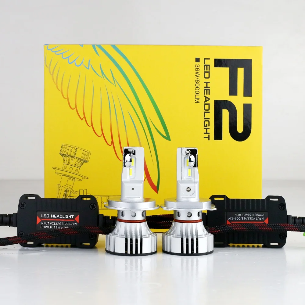 1 комплект H4 F2 светодиодный головной фонарь HB2 9003 H7 H8 H9 H11 9005 9006 HB3 HB4 72 Вт 12000LM CSP чипы