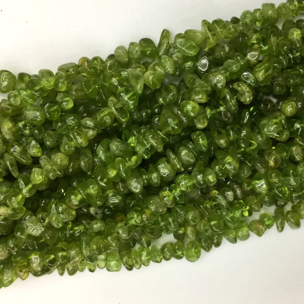 

Wholesale Natural Genuine Green Peridot Chip Nugget Free Form 3x8mm 15" 05779