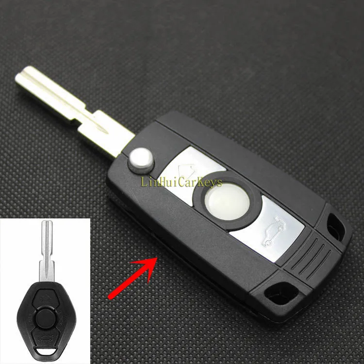 

PINECONE for 1998-2005 BMW 3 5 7 SERIES Z3 Z4 X3 X5 M5 325i E38 E39 E46 3 Buttons Modified Flip Remote Blank Key ABS Shell 1Pc