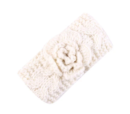 

2016 New Fashion Winter Girls Headband Crochet Headwrap Knitted Flower Hair Band Ears Warmer Cute turban Hair Accessories