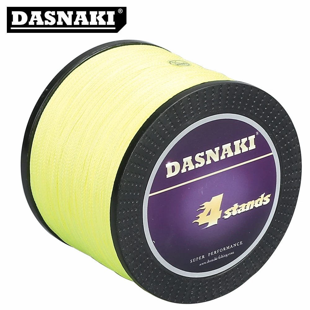 DASNAKI 500 м 12 100LB 4 нити PE плетеная супер Летающая леска 6 цветов на выбор