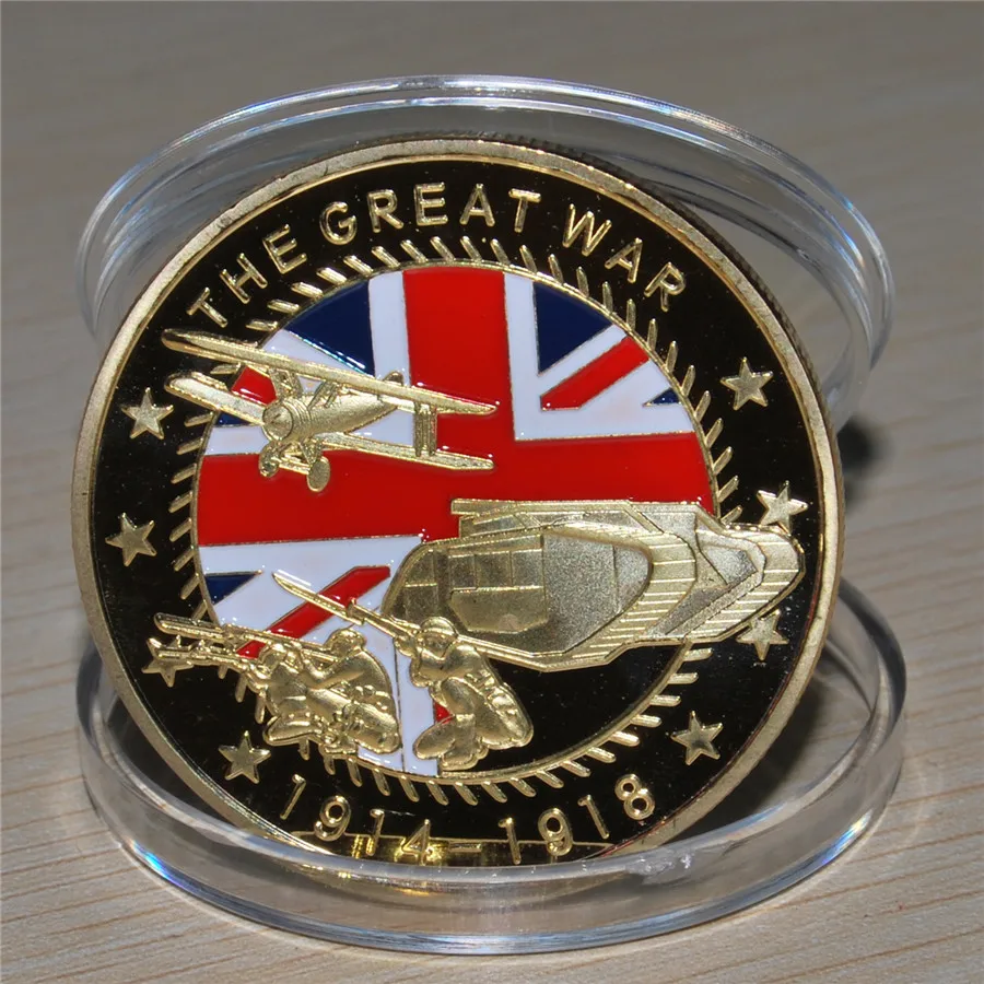 

Бесплатная доставка, монеты на годовщину 1914-1918, золотая монета Второй мировой войны