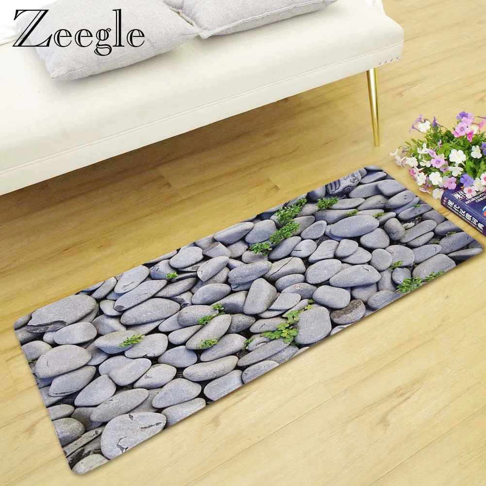 3D Каменный Ковер кухонный ковер нескользящий коврик для прихожей Впитывающий