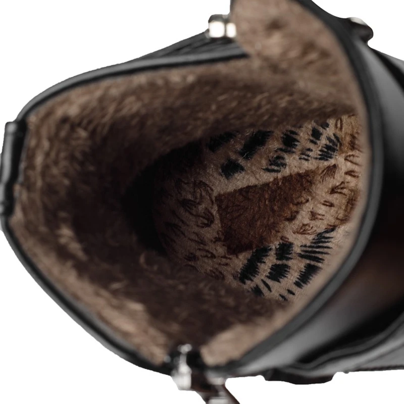 2016 зимние женская обувь из мягкой кожи толщиной высокие каблуки лодыжки ботов